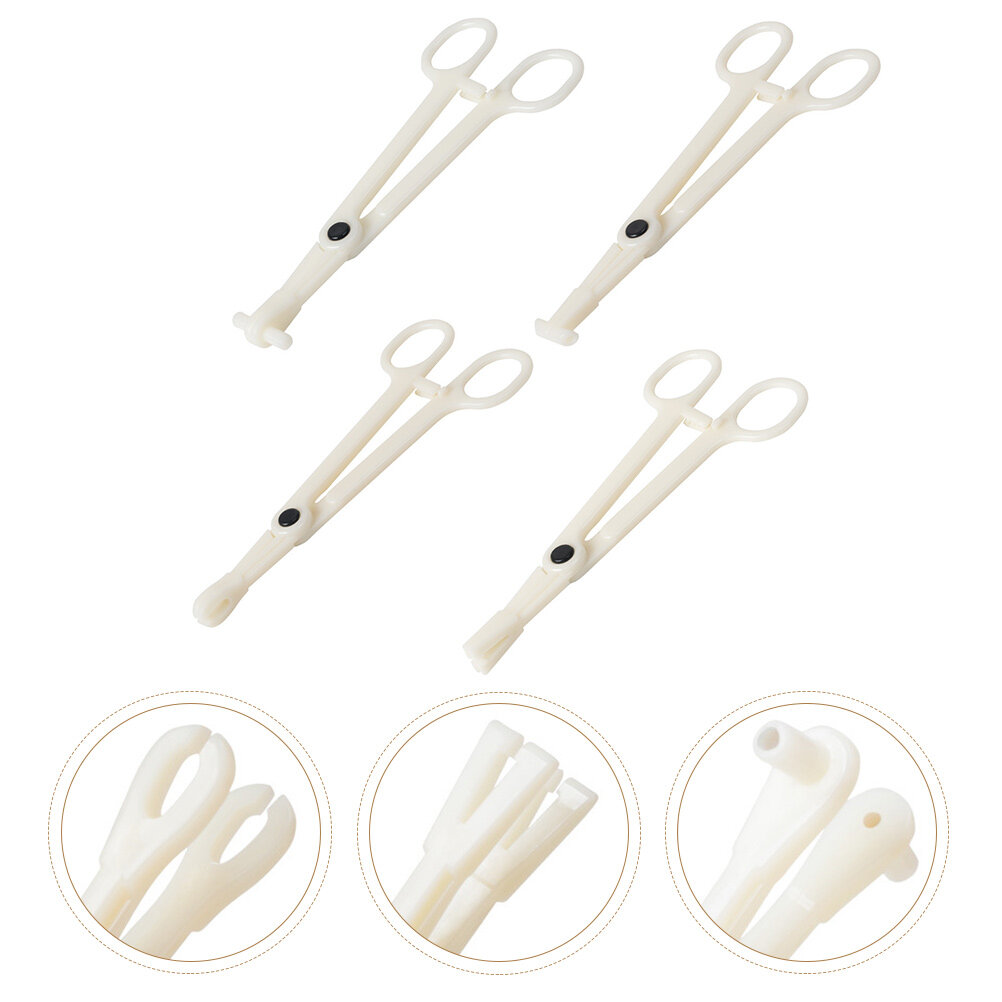 4Pcs Disposable Piercing Clamps Safe Plastic Tattooing Piercing Auxiliary  Tools 