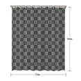thumbnail image 5 of Dark Gray and Light Gray Checkered Pattern Shower Curtain 72"x84" ,Bathroom Decorative Shower Curtains Set with 12 Hooks,Modern Waterproof Washable Shower Curtain, 5 of 6