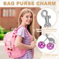 thumbnail image 3 of Uxcell Cherry Keychain for Women Bag Purse Charm Cute Cherry Accessories with Key Ring and Clip Purple Red-Silver, 3 of 7