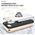 thumbnail image 3 of Case for iPhone 7 Plus iPhone 8 Plus,Dual Layer Hard Military Case with 360 Degree Ring Stand Silicone Bumper Shockproof Protective Case (Camera Protection) Magnetic Car Holder Cover-Silver, 3 of 14