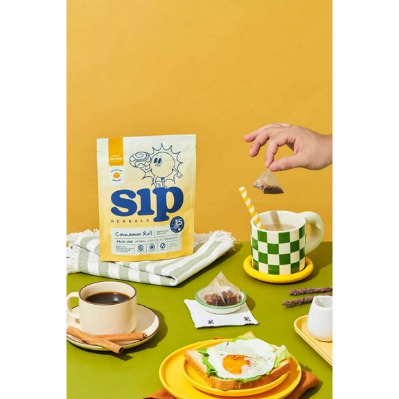 Cinnamon Roll Coffee Alternative | 15 Caffeine-Free Tea Bags | Natural Chicory Blend