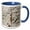 Blue/White, variant on 3drose, Old Rough Concrete Texture with a Corroded Metal Fittings, 11oz Two-tone Green Mug