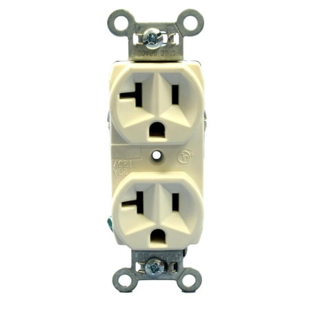 Pass & Seymour Lt Almond Straight Blade Duplex Outlet 5-15R 15A 125V CRB5362-LA