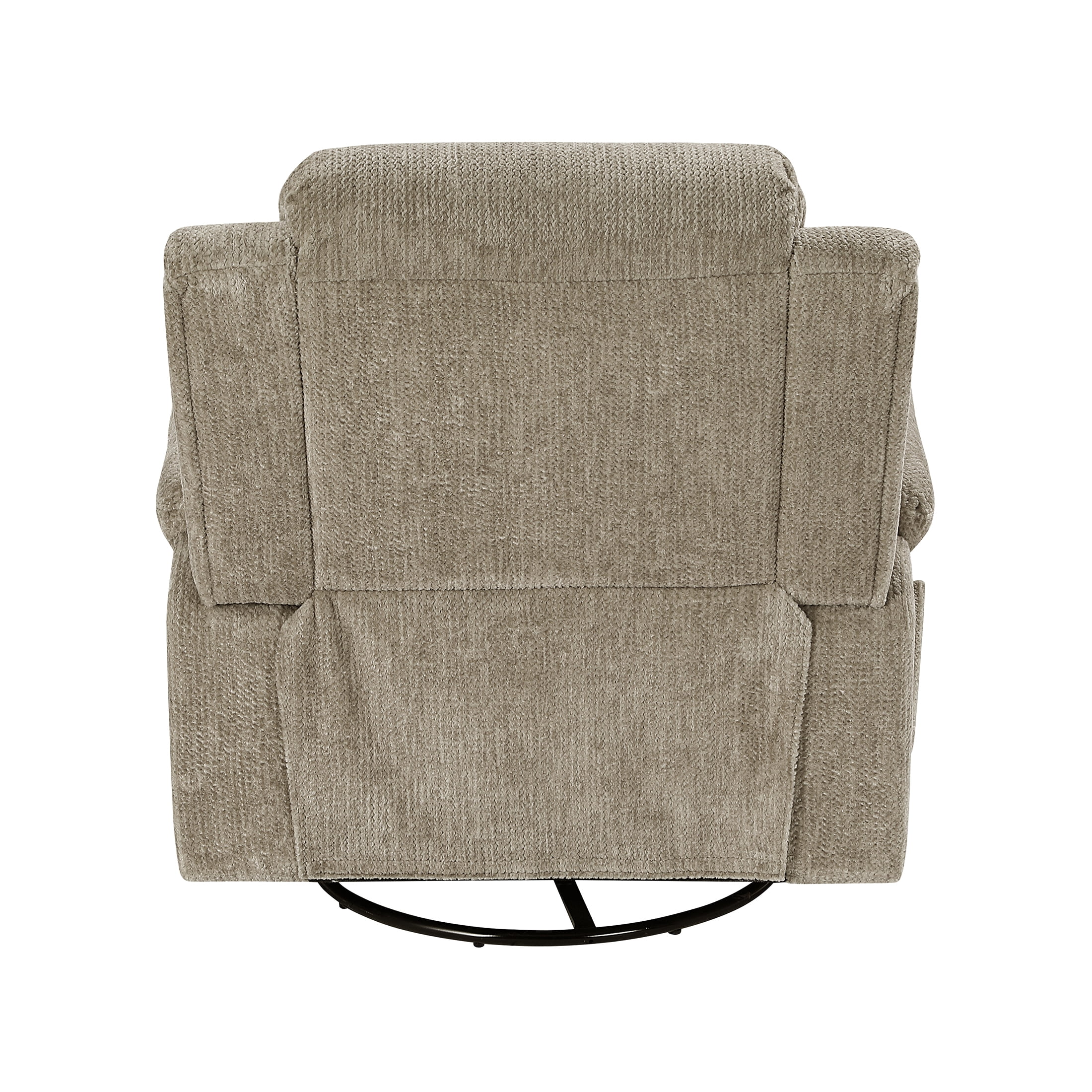 OakvillePark Windcroft Microfiber Swivel Glider Reclining Chair, Brown