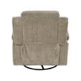 thumbnail image 6 of OakvillePark Windcroft Microfiber Swivel Glider Reclining Chair, Brown, 6 of 13