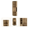 thumbnail image 5 of Newboti Furniture Macadamia 5 Large Sheves Corner Bar Cabinet 26024, 5 of 5