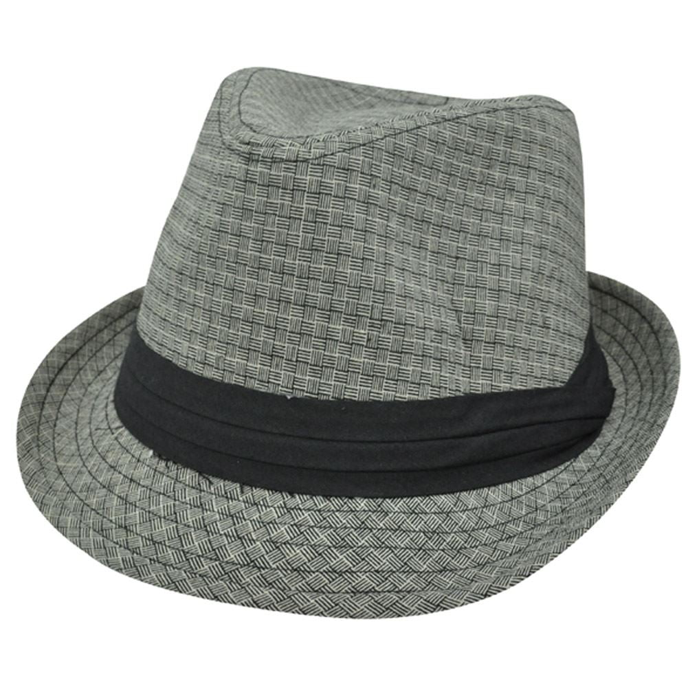 Gray Black Weave Pattern Ribbon Large XLarge Fedora Trilby Stetson