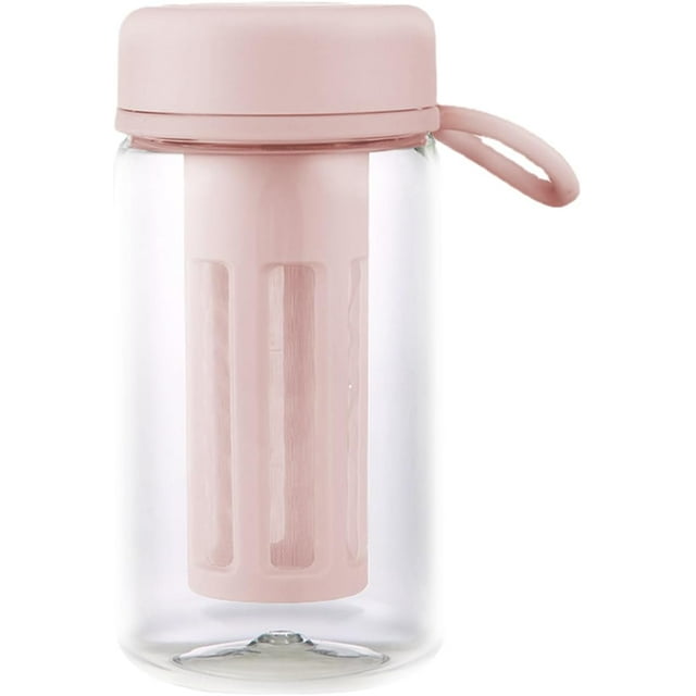 Yazoeia Cold Brew Coffee Maker, scale PP Coffee Cups with Removable Nylon Filter Screen, Portable Iced Coffee Maker & Tea Brewer -450ml Pink CJC912-167732