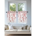 thumbnail image 4 of Cherry Blossoms Tier Curtains 36 Inch Length,Sheer Curtains for Bedroom Living Room Window Spring Botanical Flowers Watercolor Rod Pocket Drapes Kitchen Curtains Small Half Window 27.5"x36" 2 Panels, 4 of 6