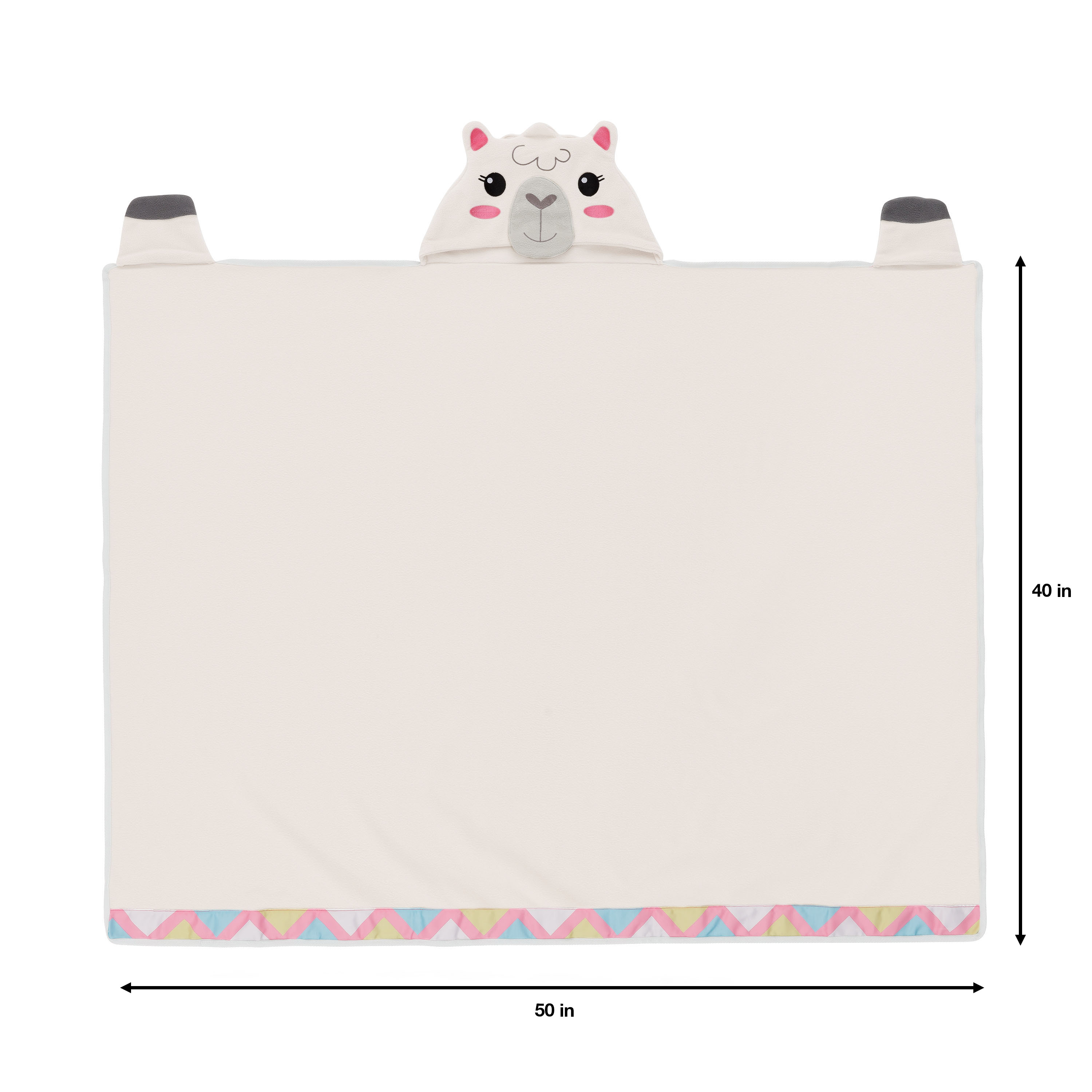 Firefly! Outdoor Gear Izzie the Llama Kid's Wearable Fleece Blanket, Unisex (50 in. x 40 in.)