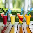 thumbnail image 4 of Gesture Straw Caps Set of 4 Universal Fit Silicone Playful Drink Toppers Leak-Proof Reusable for Beverages Parties Travel​​, 4 of 8