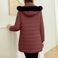 thumbnail image 6 of Women's Long Thicken Winter Parka - Hooded Windproof Water-Repellent Snow Jacket, Slim-Fit Warm Outwear for Cold Weather & Gifts, 6 of 9