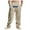 Khaki, variant on Men's Straight Leg Pants Drawstring Elastic Waist Casual Linen Pant Summer Loose Lightweight Outdoor Streetwear Khaki L