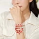 thumbnail image 2 of Pulsera de fútbol de la capa apilable pulsera de cristal Corazón Letra Amistad Estiramiento Pulsera Set (Nueve Cierre), 2 of 6