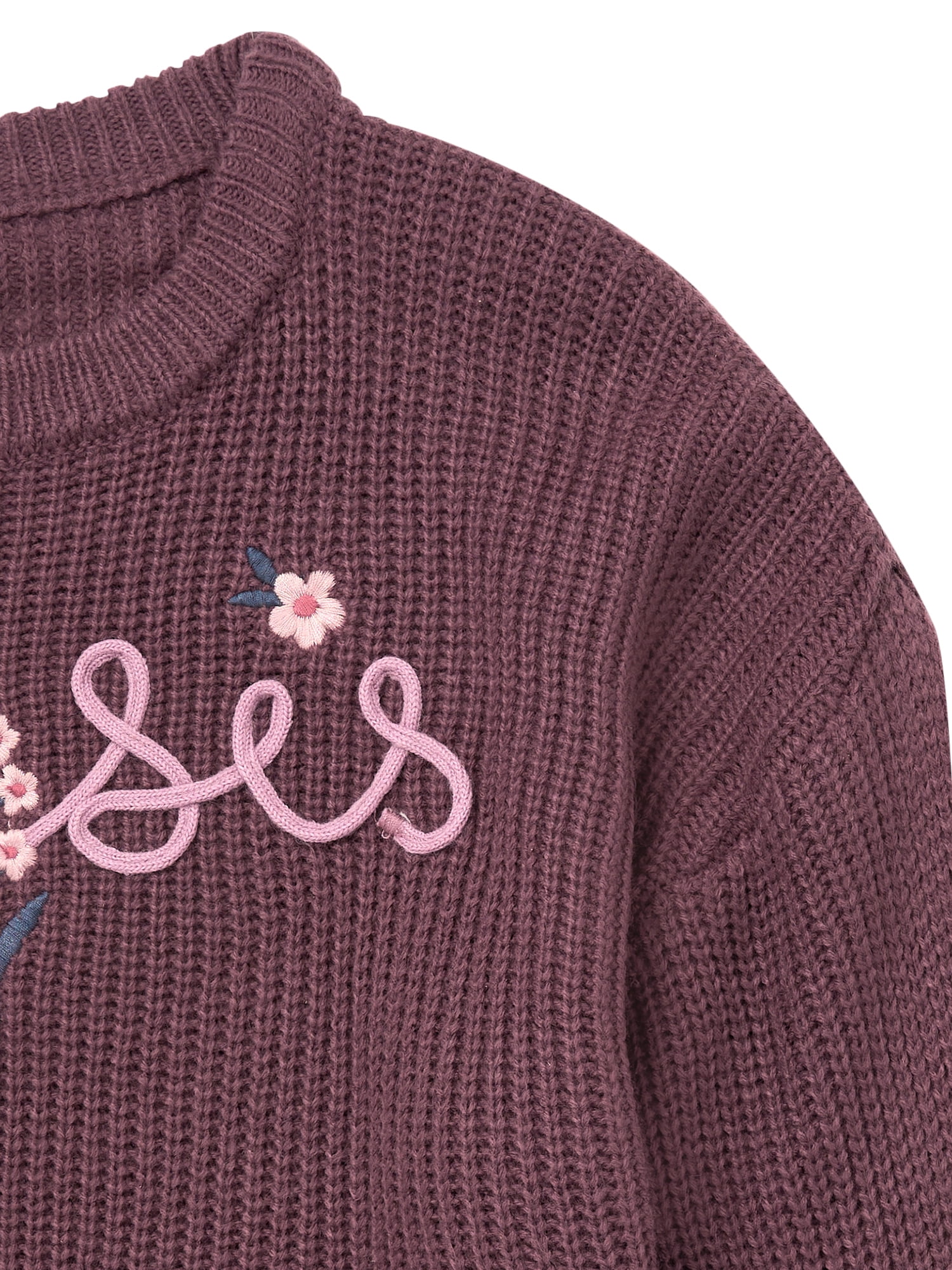 Modern Moments by Gerber Toddler Girl Affirmation Sweater, Sizes 12 Months - 5T