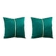 thumbnail image 1 of Bearachild Funda de cojín de terciopelo elegante y agradable para la piel, hilo cuidadosamente arreglado con rayas doradas, 2 pack/lote Decoración del hogar verde, 1 of 6