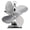 Gray, variant on Kojanyu 4-Blade Fireplace Blower Star Energy-Saving thermodynamic Fan, Heat Powered Stove Fan