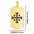thumbnail image 2 of Stainless Steel Religious Jerusalem Cross Dog Tag Pendant Necklace, 2 of 3