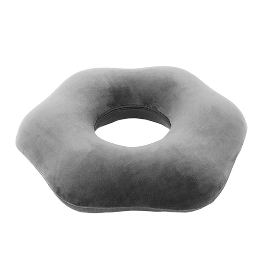 Donut Pillow Memory Foam Petal Tailb Hemorrhoid Cushion Post Natal Office Grey