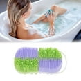 thumbnail image 2 of Unique Bargains 1 Pc Hangable Double-sided Bath Brush Shower Brush Purple Green, 2 of 6