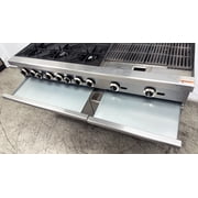 60'' Commercial Hot Plate Broiler Gas Range with Double Oven, 6 Burners, NSF Certified, Stainless Steel