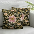 thumbnail image 3 of Autua Flowers Gold Border Art Nouveau Decorative Throw Pillow Cover for Home Couch Living Room Bed Sofa, Car, Bedroom - Durable Cotton Linen Fabric - 1PC 22x22in, 3 of 5