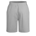 thumbnail image 6 of Havenx Cotton Linen Shorts for Men Drawstring Elastic Waist Short with Pockets Solid Color Pant Stretch Casual Summer Beach Vacation Yoga Golf Clothes,Dark Gray 3XL, 6 of 6