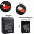 thumbnail image 2 of 6v 4.5ah Battery 6v4.5ah 4ah Compatible Children Electric Toy Car Baby Carrier Ups Backup Desk Light Lead-acid Rechargeable Accumulator, 2 of 2
