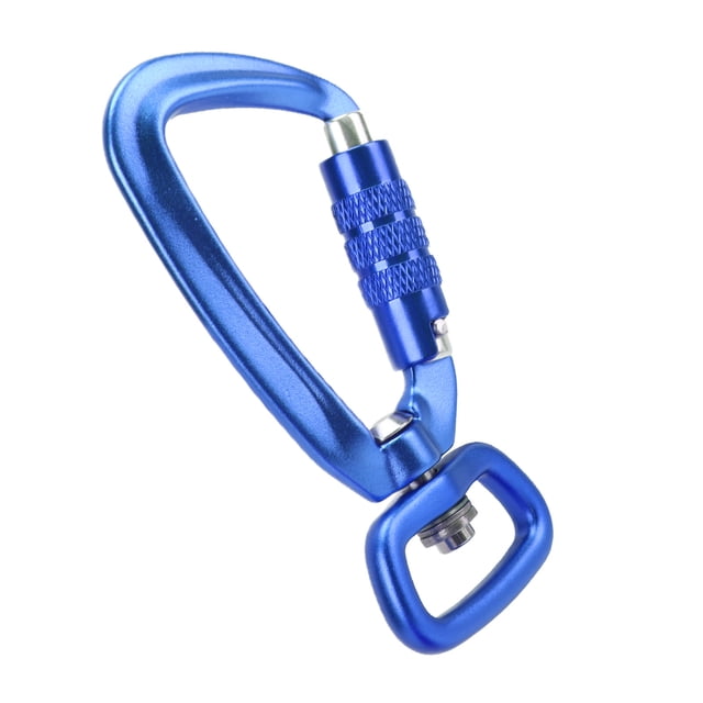 Carabiner Clip Auto, Bottom 360 Rotational Hook Locking Square Accessory for Dog Leash Hammocks BackpacksBlack