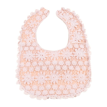 

SIEYIO Baby Girl Bibs Princess Lace Style Baby Soft Washable Bibs Feeding Saliva Towel for Infant