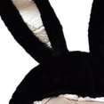 thumbnail image 4 of Bearachild Acogedor gorro de algodón con capucha y orejas de conejo para memorables selfies navideños de 65 x 02 pulgadas Kits de decoración para fiestas Negro 21.65x11.02 pulgadas, 4 of 6