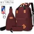 thumbnail image 2 of Mochila Shendy Vendy Backpack Impermeable Set De 3pzs Con Riñonera Y Puerto Usb, 2 of 6