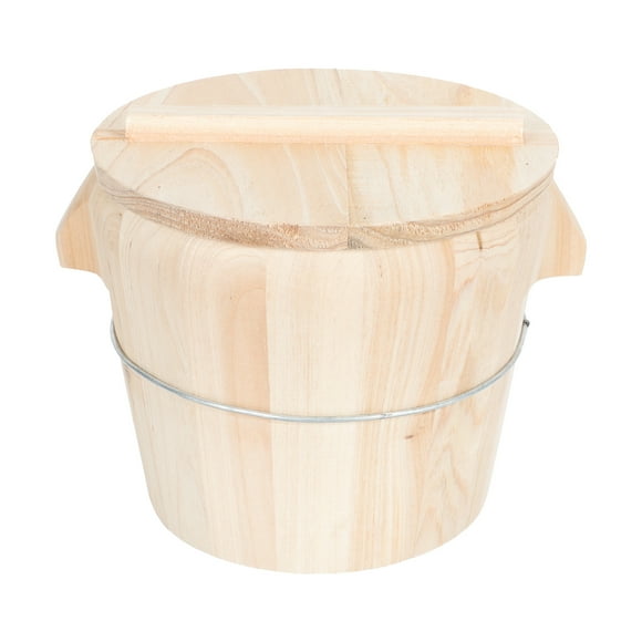 EeaseMX 1 juego de cubo de arroz, vaporera de madera para cocinar, vaporera de arroz para cocina, contenedor para almacenar arroz