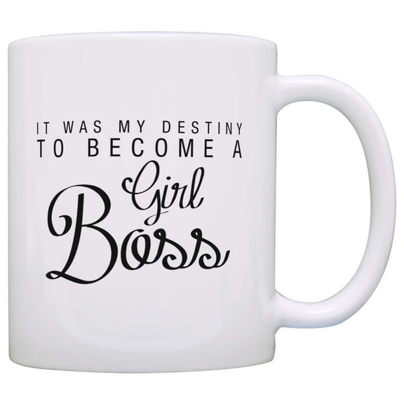 ThisWear Boss Gifts Best Destiny to Become a Girl Boss Bosses Day Gift Office 11 ounce Coffee Mug