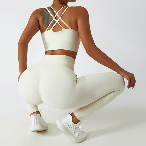 Leggings De Entrenamiento, Pantalones De Yoga Elásticos Suaves Con Elevación De Cadera Transpirables Para Mujeres Para Correr En Bicicleta