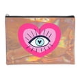 thumbnail image 1 of Pen+Gear Metallic Icon Pencil Pouch with Bold Heart and Eye Design and Silver Zip, 1 of 5