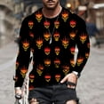 thumbnail image 2 of LYXSSBYX Mens Shirts Long Sleeve T Shirts Men's Unisex Daily T Shirt 3D Print Graphic Prints Skull Skeleton Print Long Sleeve Tops Casual Bloue, 2 of 9