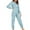 Light Blue, variant on TOPUUTP Womens Plush Hooded Jumpsuit Sherpa Fuzzy Pajamas Long Sleeve Cute Cat One Piece Onesie Winter Warm Rompers Sleepwear