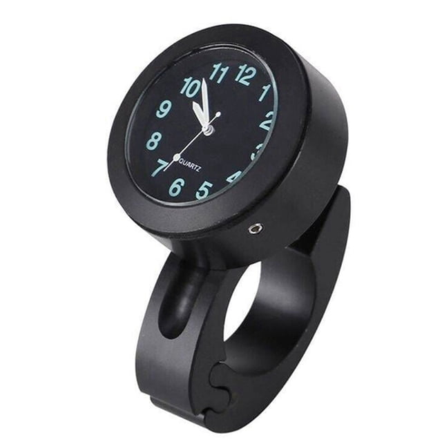 Motorcycle Universal 7/8 Inch Handlebar Watch Clock with Buckle Waterproof Sun-Proof Shockproof Black