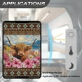 thumbnail image 5 of Psesaysky Aztec Highland Cow RV Door Window Shade, Hibiscus Flower Foldable RV Blackout Window Cover, UV Rays Protection Camper Trailer Screen Door Protector, Hook and Loop Fastener, 5 of 7