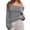 Light Gray, variant on Fall Winter Womens Top Oversized Batwing Boat Neck Knit Casual Pullover Off Shoulder Sweater