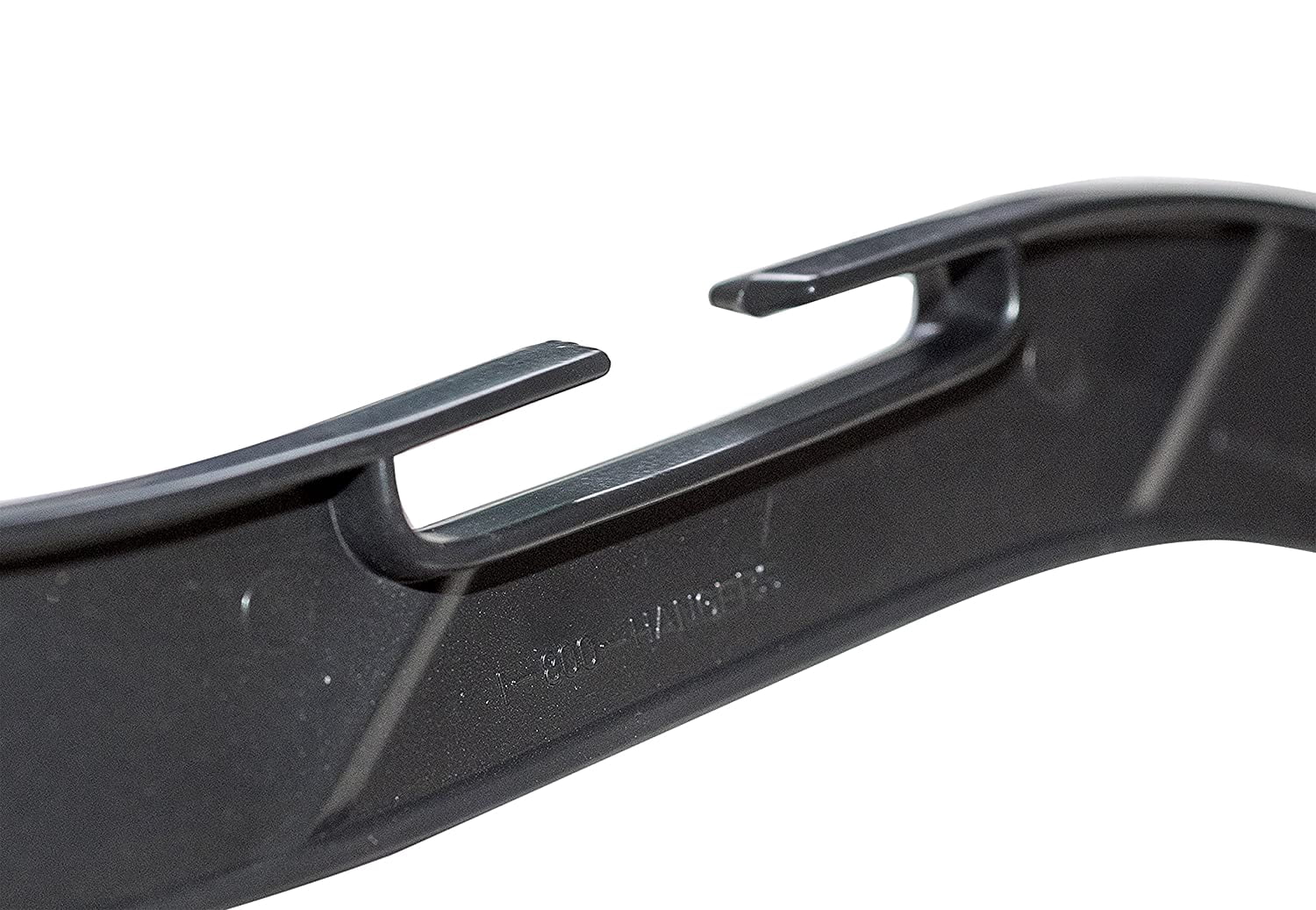 NAHANCO 2500RCHU Plastic Suit Hanger, Heavy Weight with Metal Clips, 17", Black (Pack of 25)