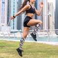 thumbnail image 6 of Lsque Leaves Flower Pattern Sport Compression Socks for Men & Women 15-20 mmHg Knee High Nurse Pregnant Running Medical and Travel Athletic, 6 of 6