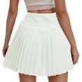 thumbnail image 6 of HZLPFO Mini Skirts for Women Pleated Skirt A-Line Short Mini Basic Skirt School Uniform Cheerleader Skirts Skater Skirt White,XL, 6 of 7