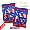 thumbnail image 3 of Breeze Decor H111057-BO Celebrate Freedom Americana Fourth of July Impressions Decorative Vertical 28" x 40" Double Sided House Flag, 3 of 4