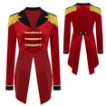 thumbnail image 6 of IEFIEL Womens Deep V Neck Double-Breasted Tailcoat Halloween Gothic Vintage Jacket Outfit Red-B L, 6 of 7