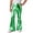 Green@GC@, variant on Mens Metallic Flared Pants Wide Leg Stage Performance Pants for Men Trendy Elastic Waist Shiny Funny Nightclub Joggers