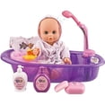thumbnail image 1 of Liberty Imports Baby Bath Toys 13-Inch Little Newborn Doll Bath Set - Real Working Bathtub with Detachable Shower Spray and Accessories for Kids Pretend Play, 1 of 5