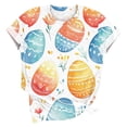 thumbnail image 4 of Pisexur Hauts pour Femmes Blouses Décontractées Élégantes Imprimé de Pâques Manches Courtes Col Rond, Grande Taille Multicolore, TG, 4 of 5