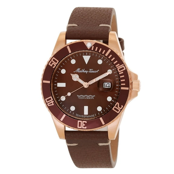 Mathey-Tissot Mathy Vintage Quartz 42 mm Brown Dial Men's Watch H9010PLRM